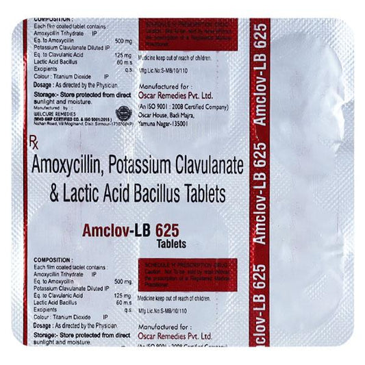 AMCLOV LB 625 Tablet 6's
