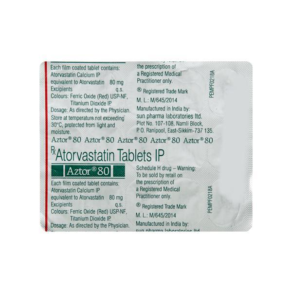Aztor 80mg Tablet 15'S