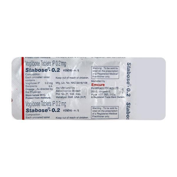 Stabose 0.2mg Tablet 10'S