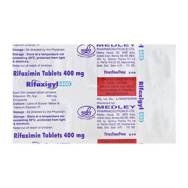 Rifaxigyl 400mg Tablet 10'S