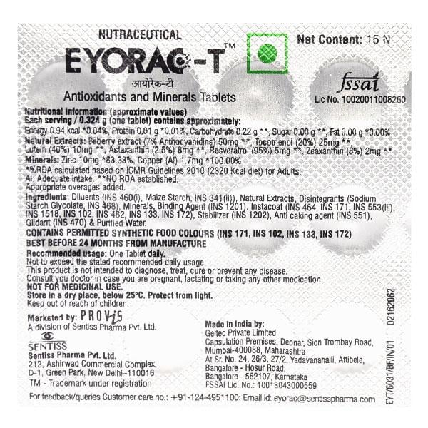 EYORAC T Tablet 15's