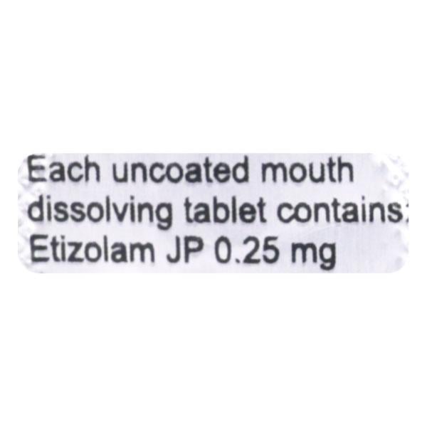 Etizep 0.25mg Tablet 10'S
