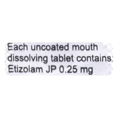 Etizep 0.25mg Tablet 10'S