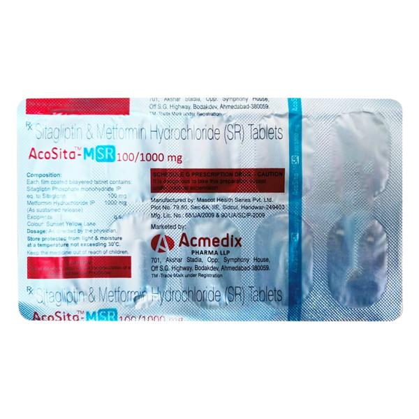 ACOSITA M SR 100/1000mg Tablet 10's