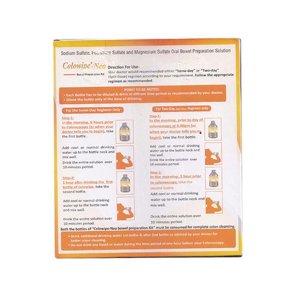 COLOWIPE NEO BOWEL PREPARATION DELICIOUS ORANGE FLAVOUR Kit 1's