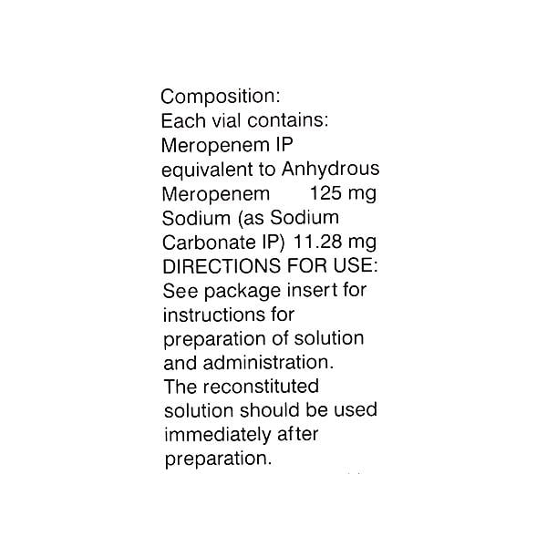 Mero 125mg Injection 1'S