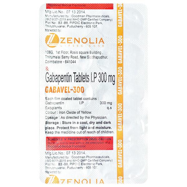 GABAVEL 300mg Tablet 10's