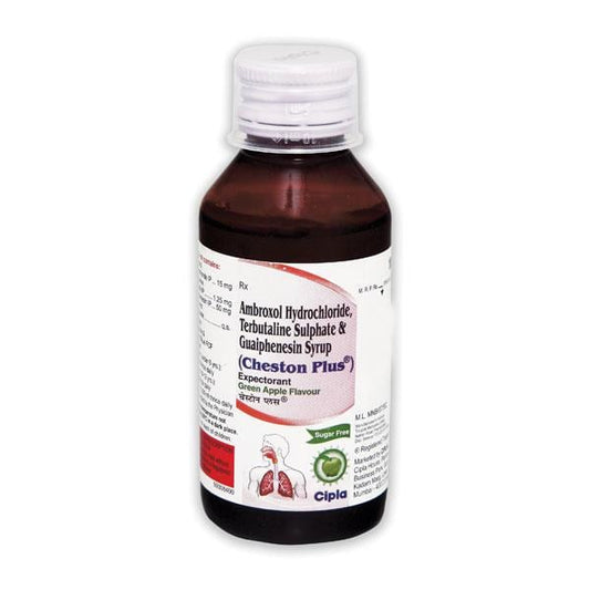 Cheston Plus Sugar Free Green Apple Flavour Expectorant 100ml