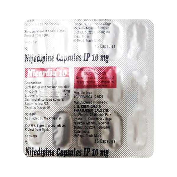 NICARDIA 10 Capsule 15's