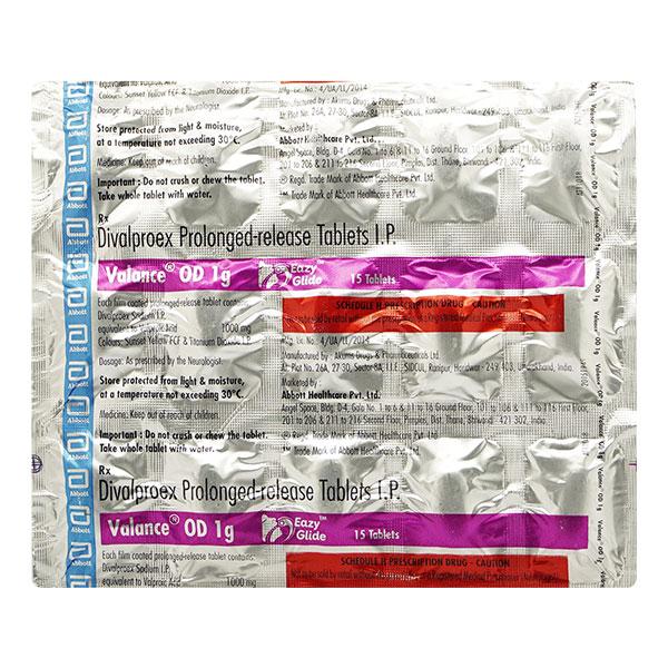 Valance Od 1Gm Tablet 15's