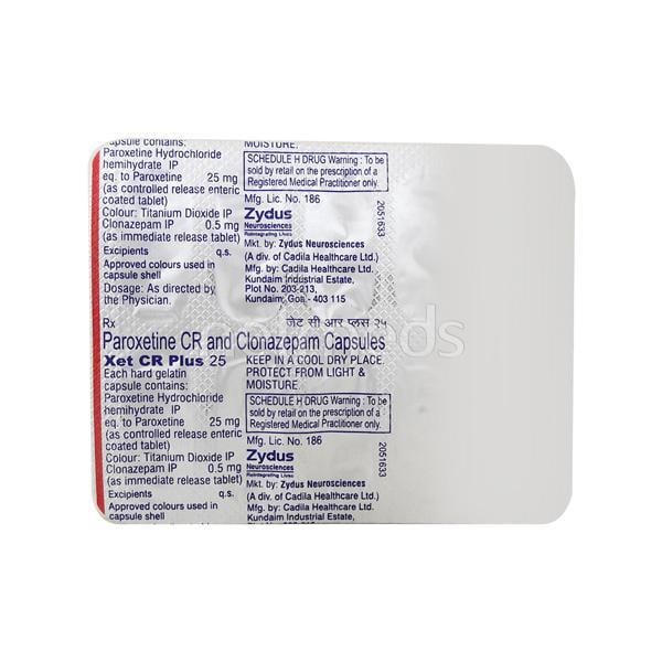 XET CR Plus 25mg Capsule 10'S