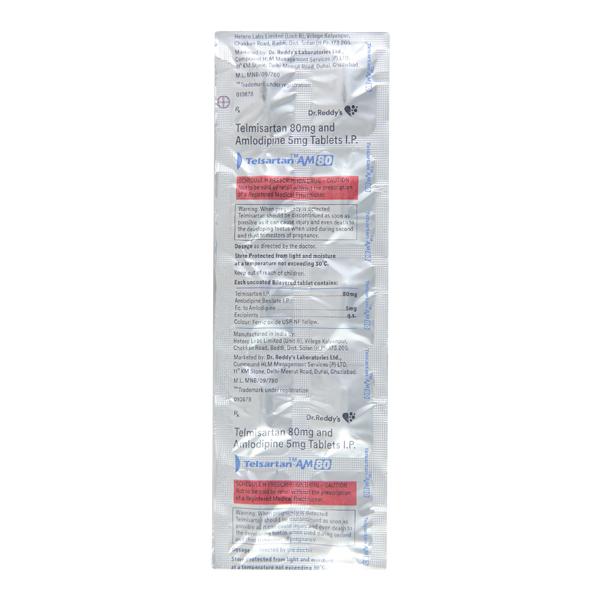 Telsartan AM 80mg Tablet 10'S