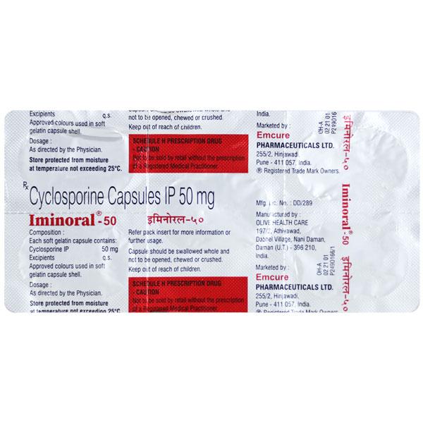 Iminoral 50mg Capsule 5'S