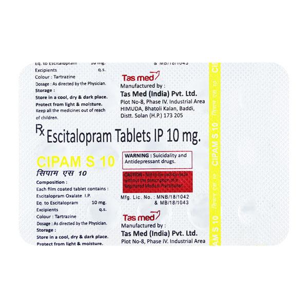 CIPAM S 10 Tablet 15's