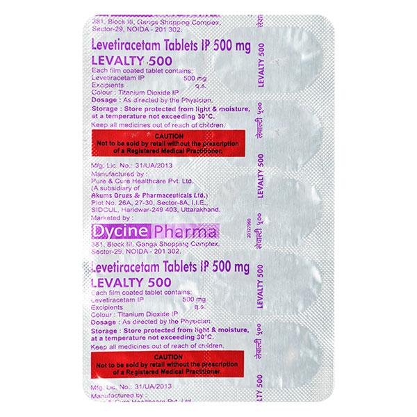 LEVALTY 500mg Tablet 10's