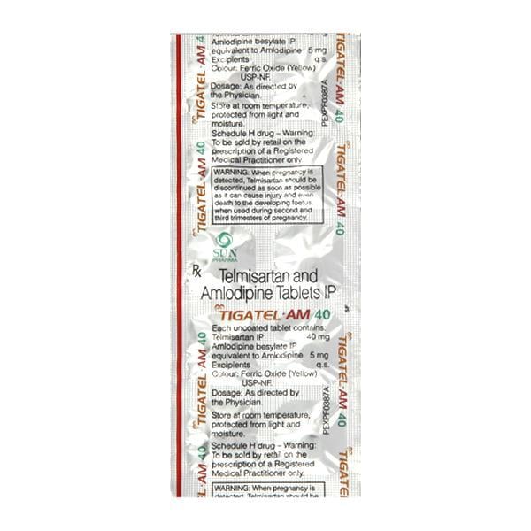 Tigatel AM 40mg Tablet 10'S