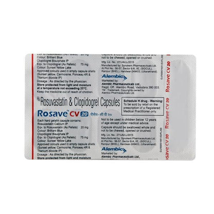 Rosave CV 20mg Capsule 10'S