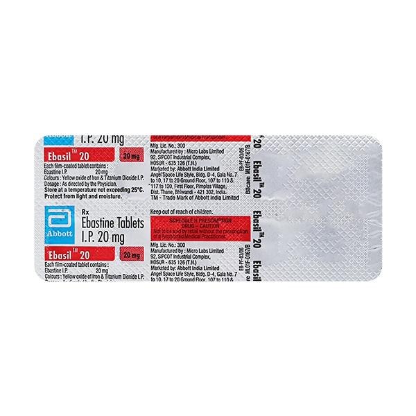 Ebasil 20mg Tablet 10'S
