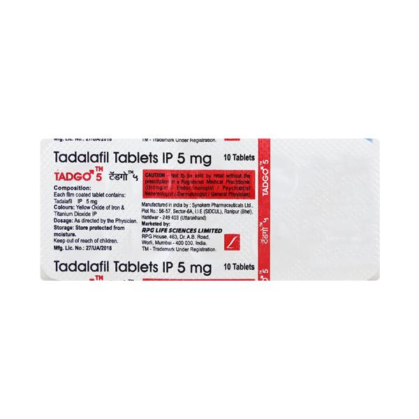 Tadgo 5mg Tablet 10'S