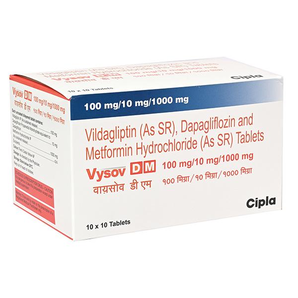 VYSOV DM 100/10/1000mg Tablet 10's