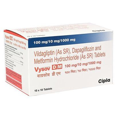 VYSOV DM 100/10/1000mg Tablet 10's