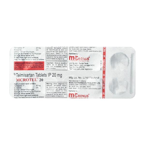 MCROTEL 20mg Tablet 10's