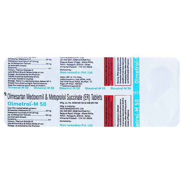 OLMETROL M 50mg Tablet 10's