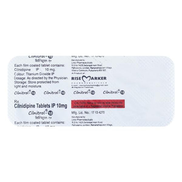 CILNITROL 10mg Tablet 10's
