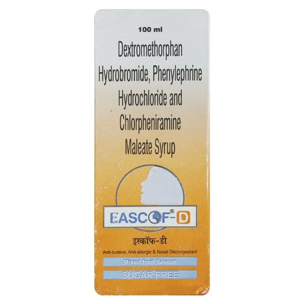 Eascof D Sugar Free Mixed Fruit Flavour Syrup 100ml