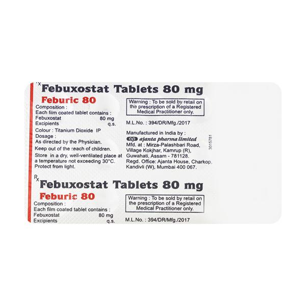 FEBURIC 80mg Tablet 15's
