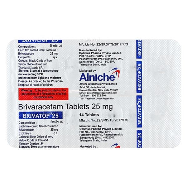 BRIVATOP 25 Tablet 14's