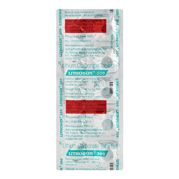 Lithosun 300mg Tablet 10'S
