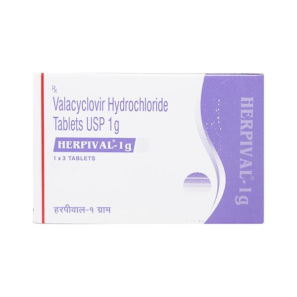 Herpival 1000mg Tablet 3'S