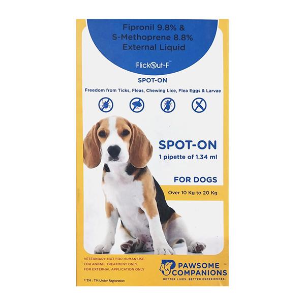 FLICKOUT F SPOT ON (VET) FOR DOGS 10-20KG Liquid 1.34ml