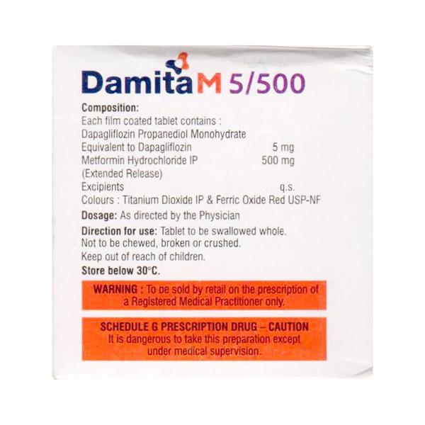 DAMITA M 5/500mg Tablet 10's