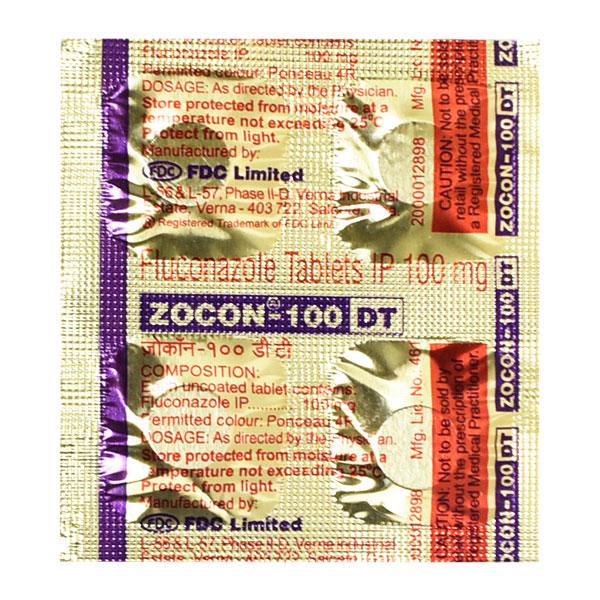 Zocon DT 100mg Tablet 4'S