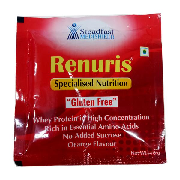 Renuris Gluten Free Orange Flavour Sachet 16gm
