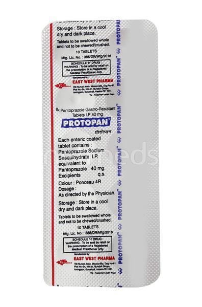 Protopan 40mg Tablet 10'S