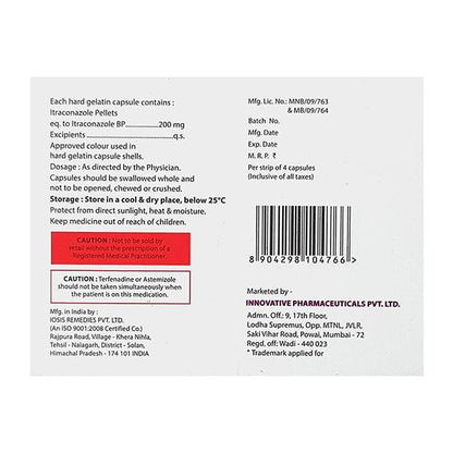 ITRAZEST 200mg Capsule 4's