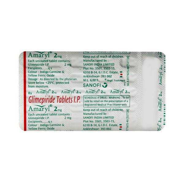 Amaryl 2mg Tablet 30'S