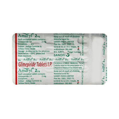 Amaryl 2mg Tablet 30'S