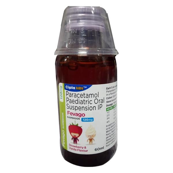 FEVAGO 120MG STRAWBERRY & VANILA FLAVOUR Suspension 60ml