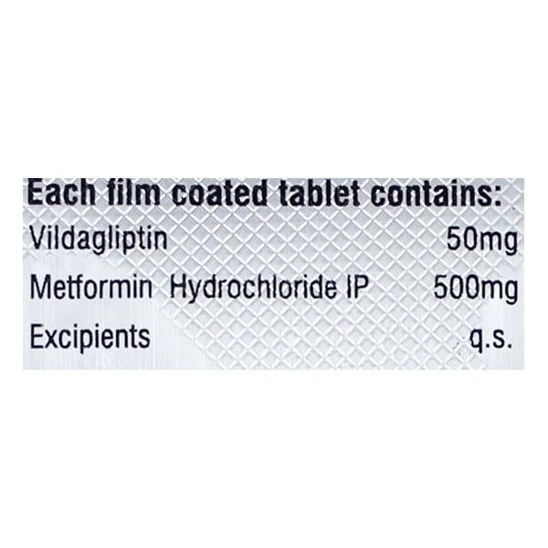 VILDAGLIP M 50/500mg Tablet 10's