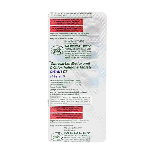 OMEN CT 20/6.25mg Tablet 10's