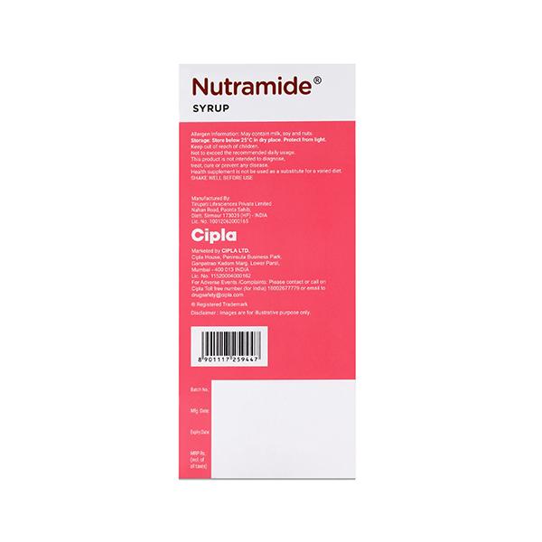 Nutramide Mixed Fruit Flavour Syrup 200ml