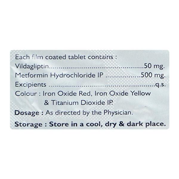 VILDANOL MF 500 Tablet 15's