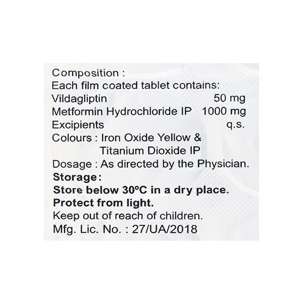 GLIPACURE M 50/1000 Tablet 15's