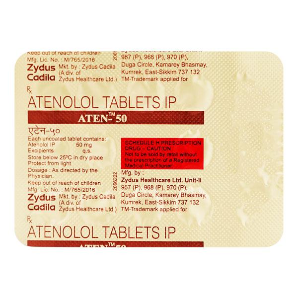 Aten 50mg Tablet 14'S