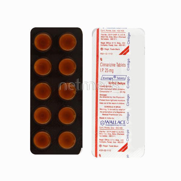 Cintigo 25mg Tablet 10'S