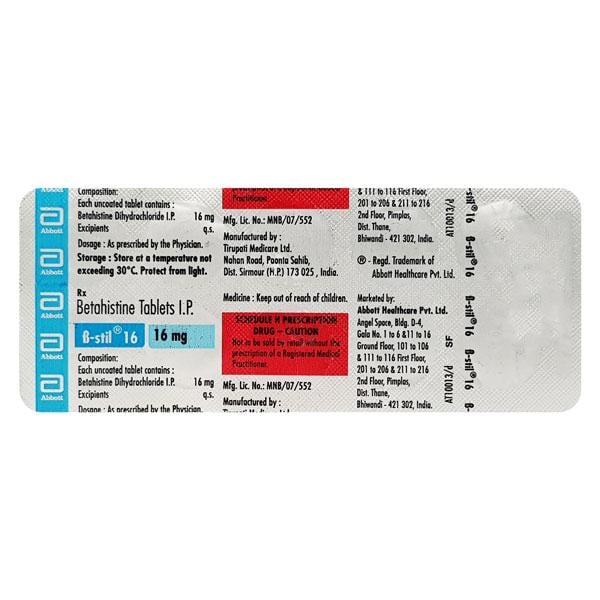 B Stil 16mg Tablet 10'S